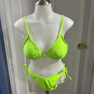 NWOT Neon Green Bikini